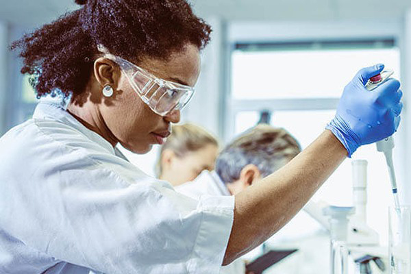 Researchers in the laboratory